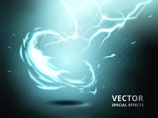 可作为特效、teal背景的电流元件