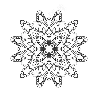 抽象曼荼罗蔓藤色书页插图。t恤。花卉壁纸背景