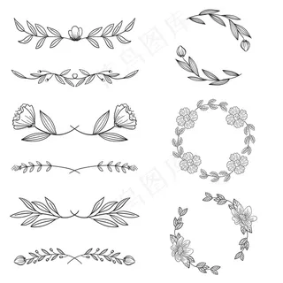 装饰性手绘框架和分隔器