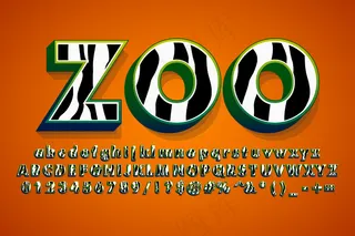 斑马皮现代字母表