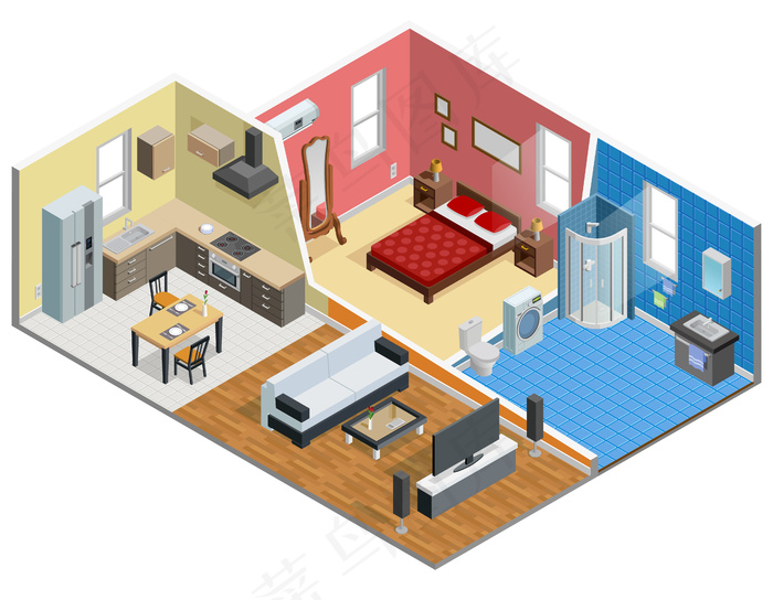 公寓等距设计