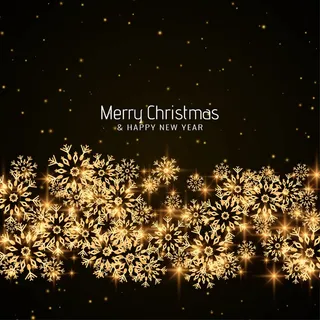 圣诞快乐闪亮的雪花