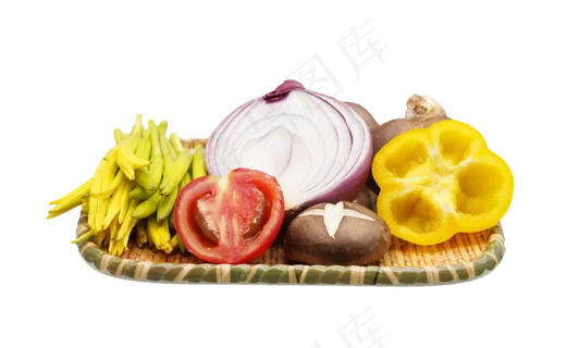 切开的蔬菜食材