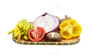 切开的蔬菜食材