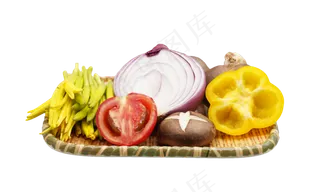 切开的蔬菜食材