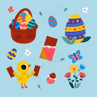 复活节元素集