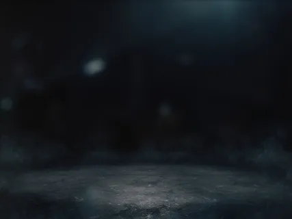 在背景上有亮点的暗室中提*品展示的空白空间。