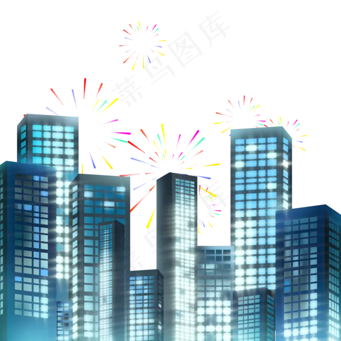新年春节城市夜晚(3000X3000(DPI:300))psd模版下载