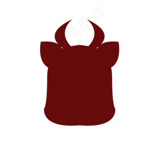 扁平牛红色牛头