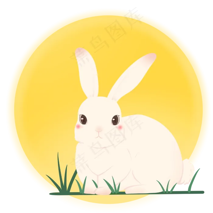 中秋节玉兔(3000X3000(DPI:300))psd模版下载
