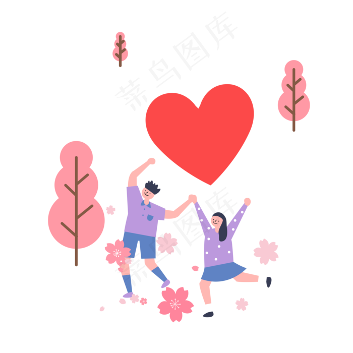 七夕情人节情侣游玩