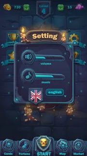 怪物战斗gui设置音量窗口-卡通插画游戏用户界面-背景恐怖万圣节墙