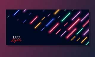 彩色霓虹灯led小雨背景设计
