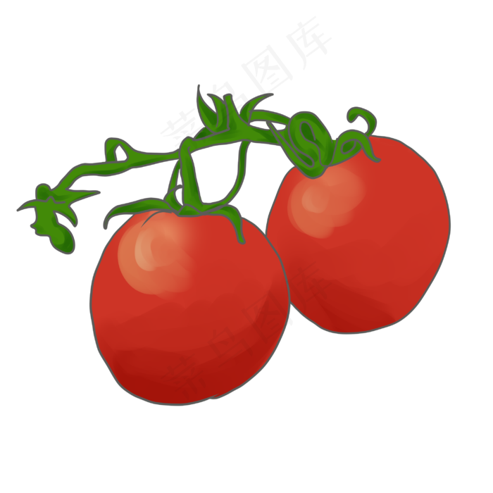 手绘蔬菜西红柿插画