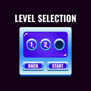 太空果冻游戏界面水平选择2d游戏界面