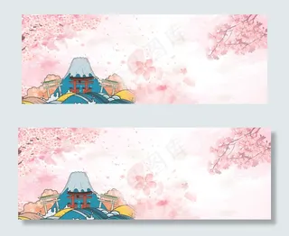 卡通日本旅游旅行