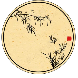 中国风水墨梅花电商边框