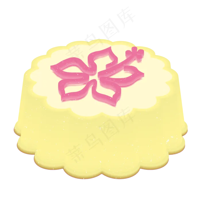 中秋月饼嫩黄冰皮(2000X2000(DPI:300))ai矢量模版下载