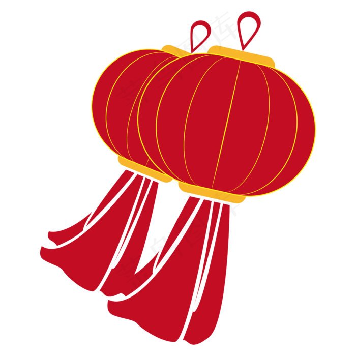 2019年欢乐元旦红金色灯笼(2150X3035(DPI:299))ai矢量模版下载