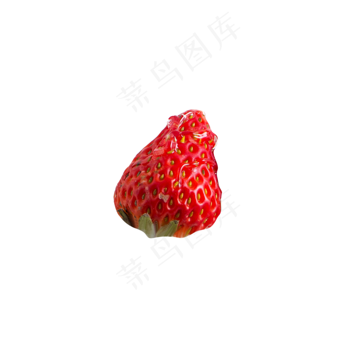 红色圆弧草莓食物元素(2000X2000(DPI:300))psd模版下载