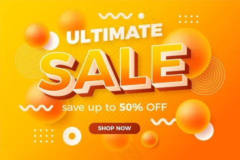 渐变色销售背景