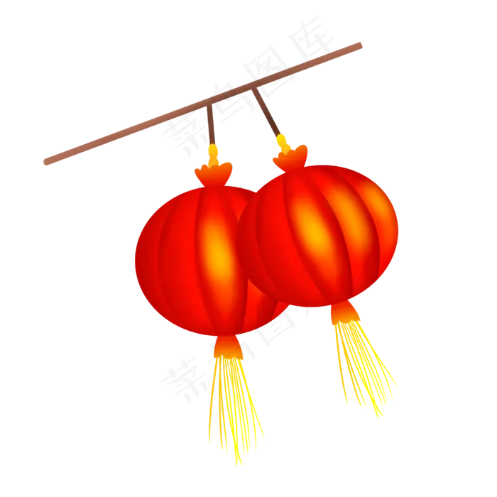 悬挂的新年灯笼(3000X3000(DPI:299))psd模版下载