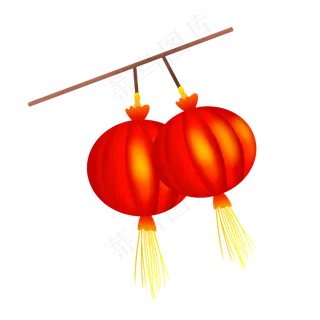 悬挂的新年灯笼