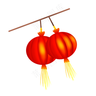 悬挂的新年灯笼