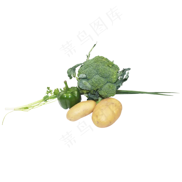 西兰花葱土豆蔬菜组合(2000X2000(DPI:300))