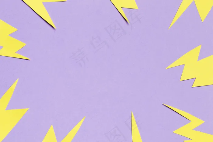 金色雷霆框架与紫罗兰复制空间背景