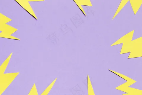 金色雷霆框架与紫罗兰复制空间背景