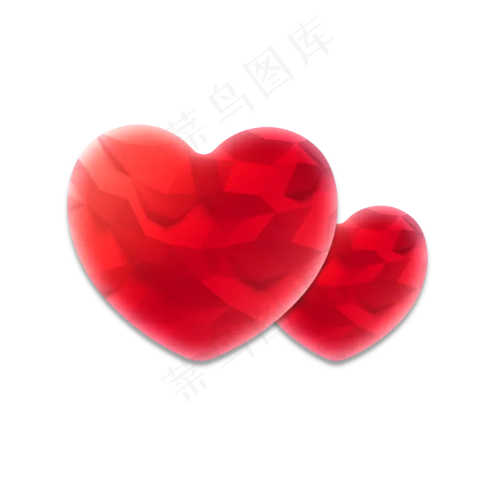 七夕情人节立体钻石之感红心(2000X2000(DPI:300))psd模版下载