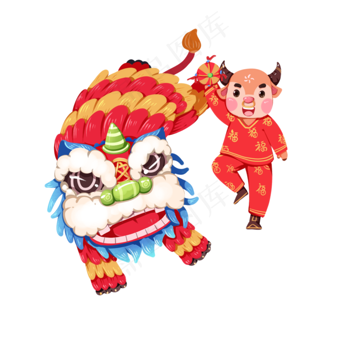 2021牛年舞狮喜庆