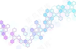 抽象的六边形分子结构背景