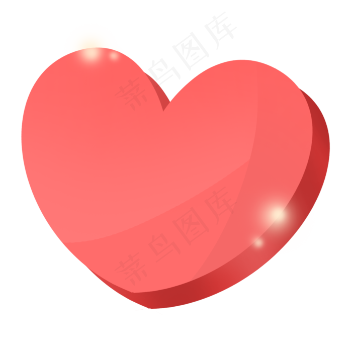 红色浪漫七夕情人节立体爱心