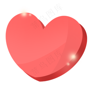 红色浪漫七夕情人节立体爱心