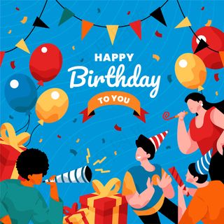 生日快乐插图卡
