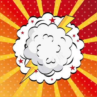 点式背景矢量插图上的波普艺术设计