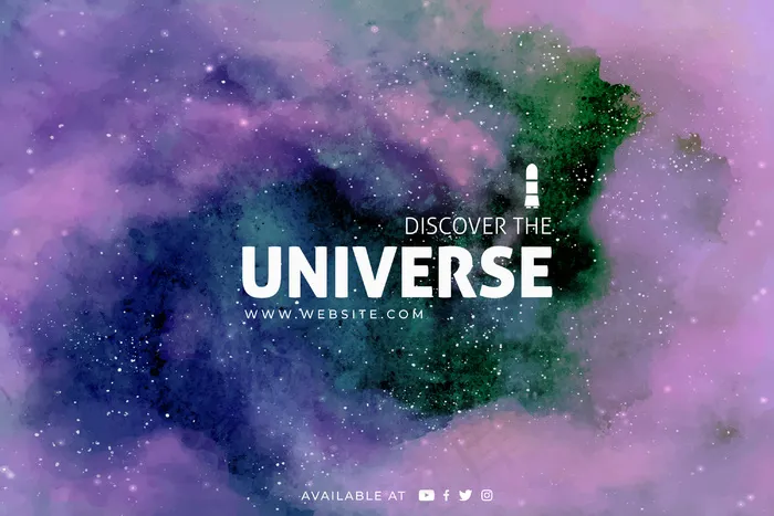 水彩背景星系eps,ai矢量模版下载
