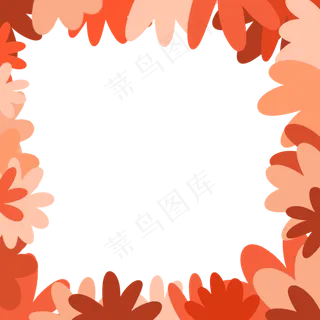 手绘浪漫花朵小清新粉色边框