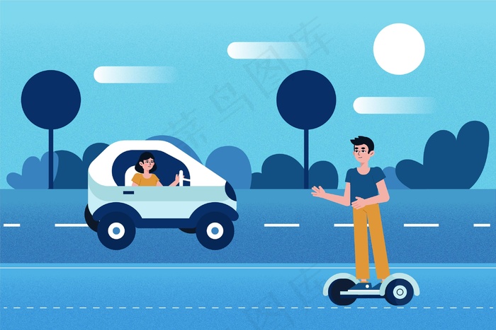 驾驶电力运输的人