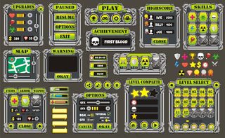 界面游戏设计。创建2d游戏所需的所有屏幕