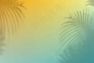 带叶影的热带渐变背景矢量