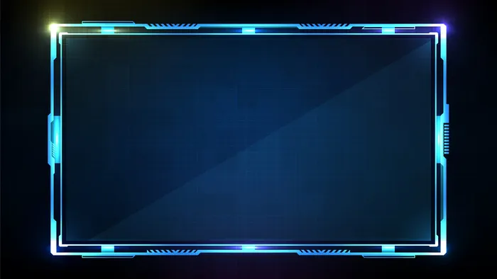 蓝色发光科技的抽象未来背景科幻框架hud ui