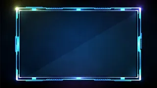 蓝色发光科技的抽象未来背景科幻框架hud ui