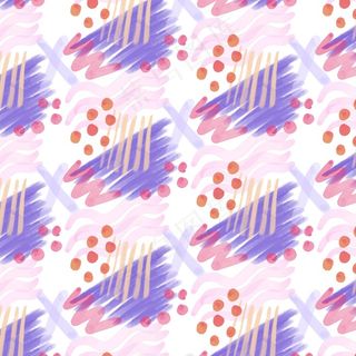 点画抽象水彩无缝图案