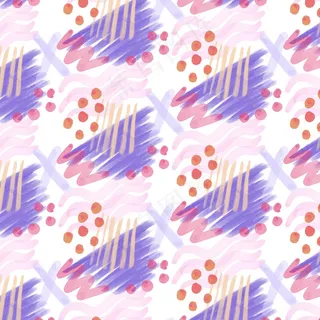 点画抽象水彩无缝图案