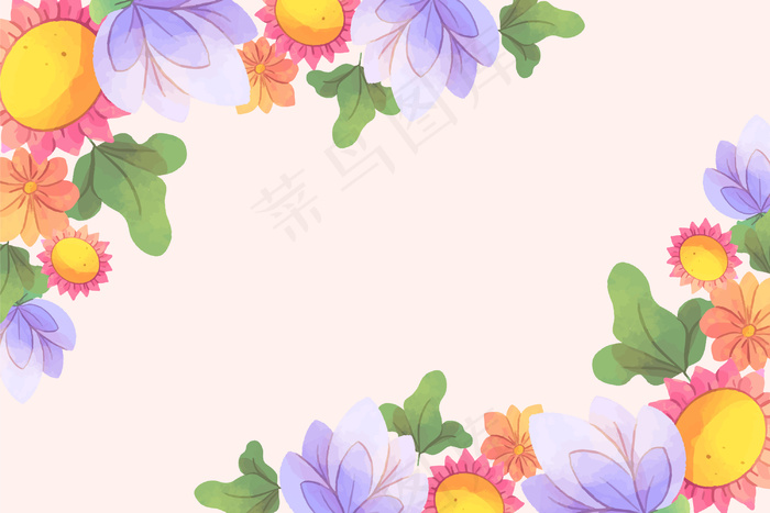 水彩花卉背景