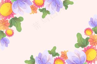 水彩花卉背景