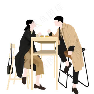 情侣下午茶png图